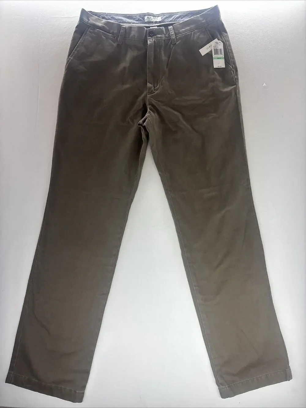 Nautica‎ Men's Casual Pants Slim Fit 34x34 Khaki Beige Cotton Twill NWT